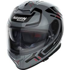 Nolan n80 n-com ally grey black motorcycle motorbike helmet