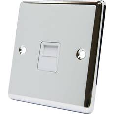 Landline Phones AET Cpctelmwh Classic Polished Chrome BT Telephone Master Socket