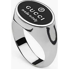 Gucci L Bracelets Gucci Womens Silver Brand-engraved Sterling-silver Bracelet SILVER