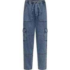 Blå - Cargobukser - Dame Co'Couture Benson Cargo Jeans - Blue Stonewash