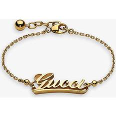 Gucci Bracelets Gucci Womens Yellow Gold Script Gold-tone Metal Bracelet YELLOW GOLD