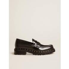 GOLDEN GOOSE Women Low Shoes GOLDEN GOOSE Chunky Loafers In Studded Black Leather, Woman