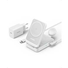 Wireless charging Anker 3 in 1 MagGo Foldable Wireless Charging Station Shell White