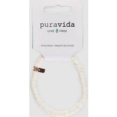 Pura Vida Pastel Disc Stretch Jewellery white