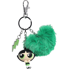 BoxLunch The Powerpuff Girls Buttercup Pom Pom Multi Charm Keychain - Multicolour