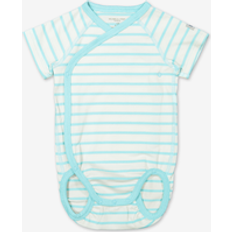 Turquoise Bodysuits Polarn O. Pyret Striped Wraparound Baby Bodysuit Turquoise x