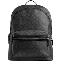 Coach Noir Sacs à dos Coach Charter Backpack In Signature Canvas - Signature Coated Canvas/Charcoal