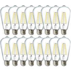 Sunco Lighting 16 pack vintage led edison bulbs 60w equivalent 8.5w 800lm dimmable st64 fila. 6000k Daylight Deluxe 2.56 Pounds