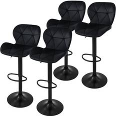 Negro Taburetes ML-Design 4er Set Sitzhocker