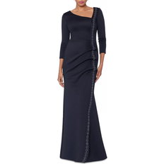 Xscape Women's Ruched Off The Shoulder Gown - Black/Gunmetal