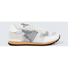 Valentino Garavani Rockrunner leather-trimmed sneakers white