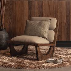 BePureHome Opulent Bouclé Wood Natural Armchair