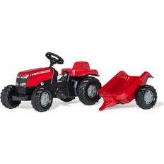 Metal Coches de Pedales Rolly Toys Massey Ferguson Pedal Tractor with Trailer 012305