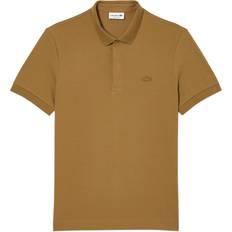 Brown - Elastane/Lycra/Spandex Polo Shirts Lacoste Paris Stretch Polo Shirt - Cookie