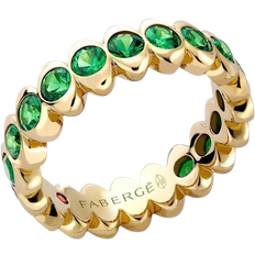 Faberge Colours of Love Cosmic Curve Eternity Ring - Gold/Green/Ruby/