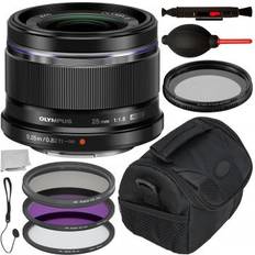 M.Zuiko Digital 25mm f/1.8 Lens Black with Accessory Bundle