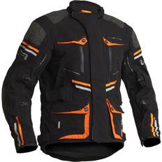 Lindstrands Sunne Waterproof Motorcycle Textile Jacket - Black/Orange
