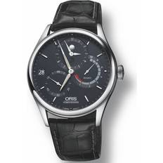 Oris ARTELIER CALIBRE 112 mekanisk GMT i med mørkeblå skive og sort croco læderrem