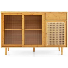 Bamboo Cabinets SlickBlue Modern Bamboo Tempered Sideboard