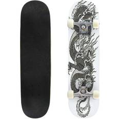 Skateboards Bluenee Detailed Dragon Tattoo Linework Outdoor Skateboard Longboards 31"x8" Pro Complete Skate Board Cruiser