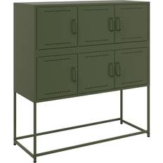 vidaXL Olivgrön Skänk 100,5 x 39 x 107 cm Sideboard