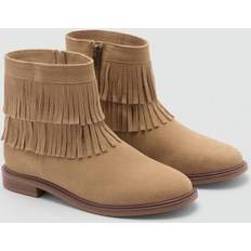 Beige Boots Children's Shoes Mango Fringed leather boots sand Kids MANGO KIDS Sand