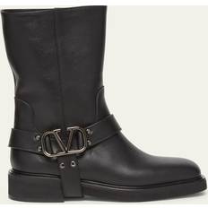 Valentino Garavani Boots Valentino Garavani VLogo Signature Leather Biker Boots