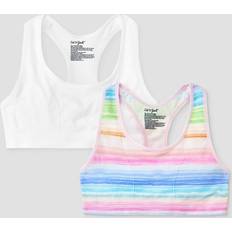 Bralettes Children's Clothing on sale Cat & Jack Girls' 2pk Sports Bra White/Pink/Blue