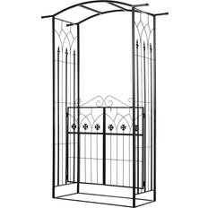 Metal Adornos de jardín OutSunny Metal Frame Outdoor Garden Entrance Arch Gate