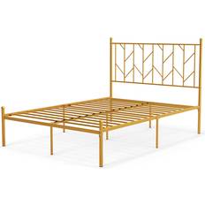 Costway Single/Double Metal Platform Bed Frame with Headboard