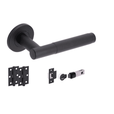 Leader Knurled Round Rose Door Handle