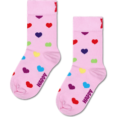 Turquoise Underwear Happy Socks Kids Light Rosa Heart Crew Socke - Rosa/Yellow/Red/Purple/Blue/Green