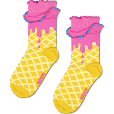 Oransje Undertøy Happy Socks Kids Yellow Ice Cream Crew Yellow, Pink, Orange 4-6 Years