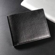 Wallets & Key Holders Shein Mens Business Minimalist PU Leather Vintage Wallet Foldable With Card Slots Coin Pocket Cash Credit Cards Suitable Daily