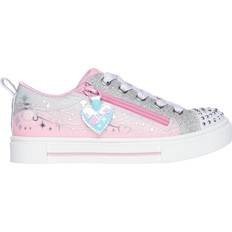 Rubber Sneakers Children's Shoes Skechers Girl's Twinkle Sparks Magical Ombre - Pink/Silver