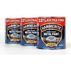 Paint Hammerite direct to rust smooth Metal Paint Silver 0.76L