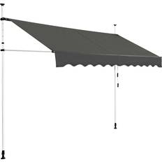Costway Retractable Telescopic Awning Sun Shade Manual Crank
