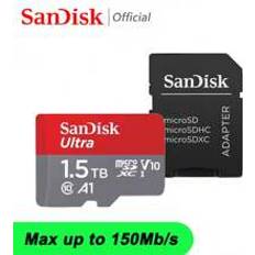 Shein SanDisk Ultra Micro SD Card With SD Adapter, Memory Card TF Flash Card 128GB 1.5TB 1TB 512GB 256GB 64GB 32gb For Phone Camera Monitor Drone Computer G