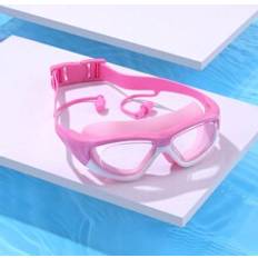 Shein 1pc Boys And Girls Swimming Goggles, Big Frame Anti-Fog And Water-Proof Swim Glasses With Silicone Strap And Earplugs For 4-16 Years Old
