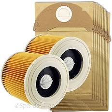 Kärcher 2 filters + 10 dust bags wd2