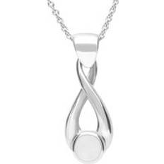 Jewellery C. W. Sellors Sterling Silver Bauxite Eternity Loop Necklace Silver