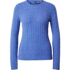 Cashmere - Dame - Striktrøjer Sweatere Polo Ralph Lauren Cableknit Wool-cashmere Sweater Kvinde Dockside Blue Heather Sweaters Cashmere hos Magasin