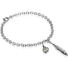 Jewellery C. W. Sellors Sterling Silver Emma Stothard Silver Darling Green Quartz Float Charm Bracelet