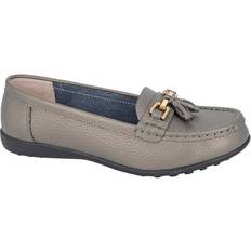 womens/ladies tassel action leather loafers df2394