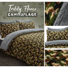 Velosso Teddy fleece camouflage Duvet Cover Green