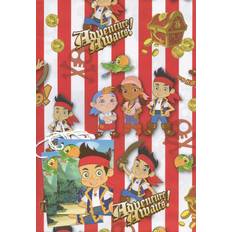 Festprodukter Disney Jake and the never land pirates wrapping paper gift wrap 2 sheets 49cm x 70cm