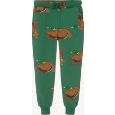 140/146 Hosen Mini Rodini Green Organic Cotton Duck Print Joggers