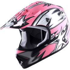 Motorcycle Helmets Wow Youth Kids Motocross BMX MX ATV Dirt Bike Helmet Star Matt Pink