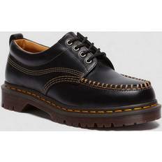 Dr. Martens Lowell Leather Moc Toe Shoes - Black Analine