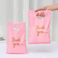 Cheap Gift Bags Shein pcs Pink Thank You Gift Bags Holiday Birthday Single Party Wedding Favor Plastic Packaging Bags